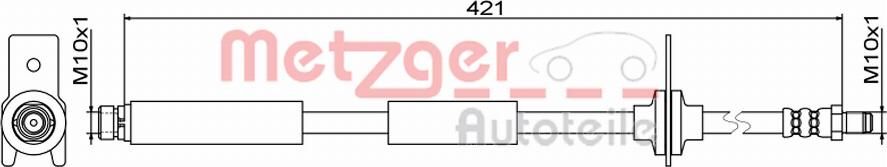 Metzger 4111814 - Тормозной шланг autosila-amz.com