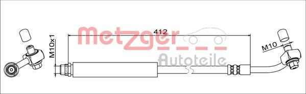 Metzger 4111356 - Тормозной шланг autosila-amz.com