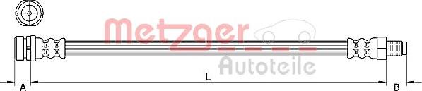 Metzger 4111333 - Тормозной шланг autosila-amz.com