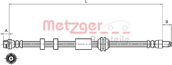 Metzger 4111216 - Тормозной шланг autosila-amz.com