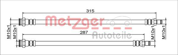 Metzger 4111791 - Тормозной шланг autosila-amz.com