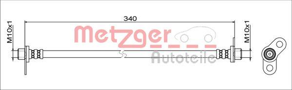 Metzger 4111744 - Тормозной шланг autosila-amz.com