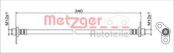 Metzger 4111745 - Тормозной шланг autosila-amz.com