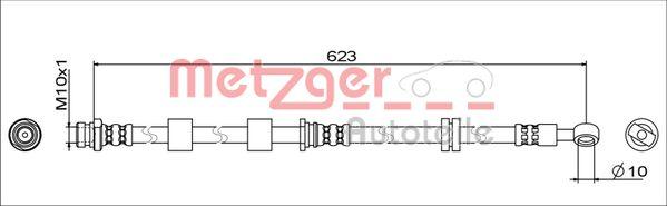 Metzger 4111741 - Тормозной шланг autosila-amz.com