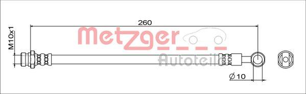 Metzger 4111743 - Тормозной шланг autosila-amz.com