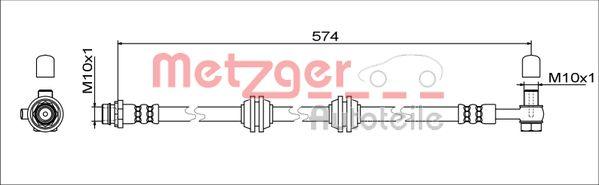 Metzger 4111755 - Тормозной шланг autosila-amz.com