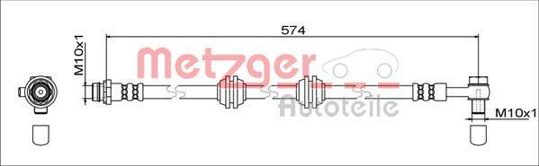 Metzger 4111760 - Тормозной шланг autosila-amz.com