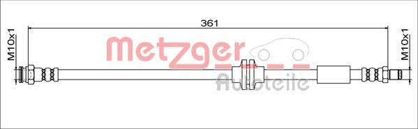 Metzger 4111779 - Тормозной шланг autosila-amz.com