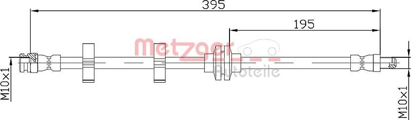 Metzger 4118402 - Тормозной шланг autosila-amz.com