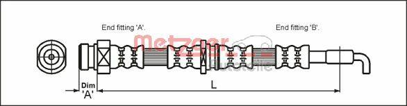 Metzger 4113669 - Тормозной шланг autosila-amz.com