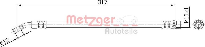 Metzger 4113680 - Тормозной шланг autosila-amz.com