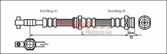 Metzger 4113304 - Тормозной шланг autosila-amz.com