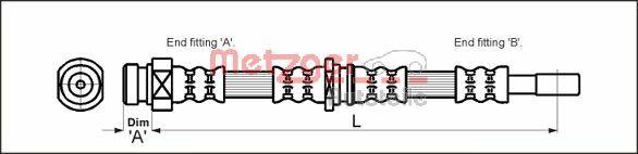 Metzger 4113315 - Тормозной шланг autosila-amz.com