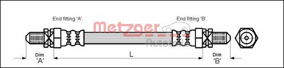 Metzger 4113254 - Тормозной шланг autosila-amz.com