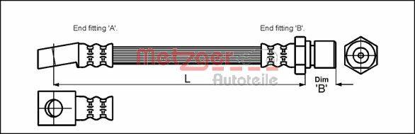 Metzger 4113211 - Тормозной шланг autosila-amz.com