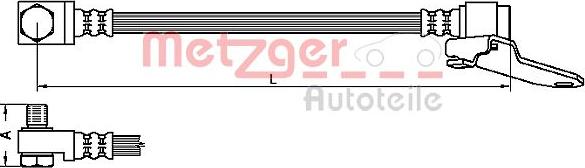 Metzger 4112545 - Тормозной шланг autosila-amz.com