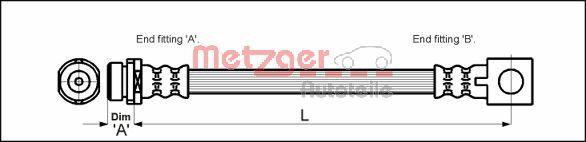 Metzger 4112514 - Тормозной шланг autosila-amz.com