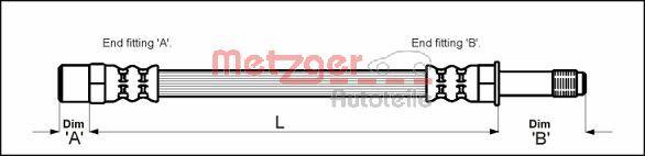 Metzger 4112516 - Тормозной шланг autosila-amz.com