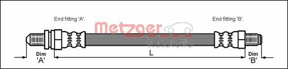 Metzger 4112517 - Тормозной шланг autosila-amz.com