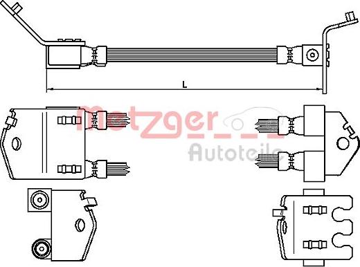 Metzger 4112539 - Тормозной шланг autosila-amz.com