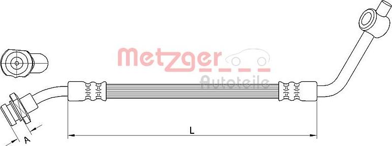 Metzger 4112533 - Тормозной шланг autosila-amz.com