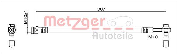 Metzger 4112041 - Тормозной шланг autosila-amz.com