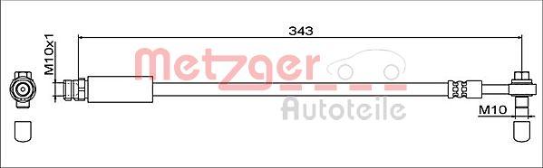 Metzger 4112042 - Тормозной шланг autosila-amz.com
