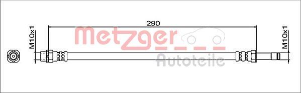Metzger 4112057 - Тормозной шланг autosila-amz.com