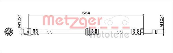 Metzger 4112068 - Тормозной шланг autosila-amz.com