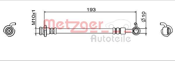 Metzger 4112005 - Тормозной шланг autosila-amz.com