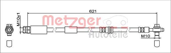 Metzger 4112032 - Тормозной шланг autosila-amz.com