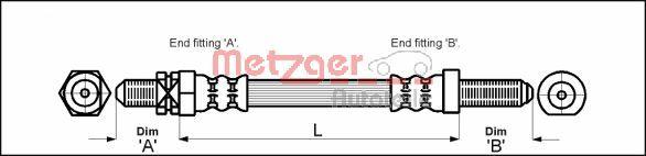 Metzger 4112102 - Тормозной шланг autosila-amz.com