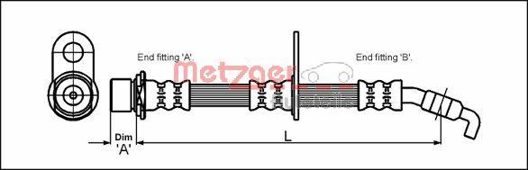 Metzger 4112189 - Тормозной шланг autosila-amz.com