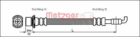 Metzger 4112176 - Тормозной шланг autosila-amz.com