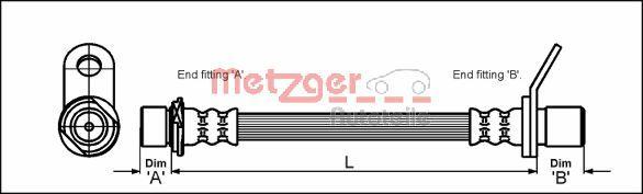 Metzger 4112172 - Тормозной шланг autosila-amz.com