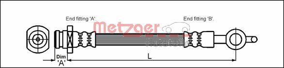 Metzger 4112832 - Тормозной шланг autosila-amz.com