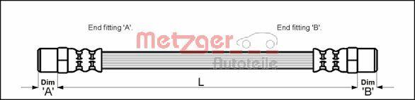 Metzger 4112220 - Тормозной шланг autosila-amz.com