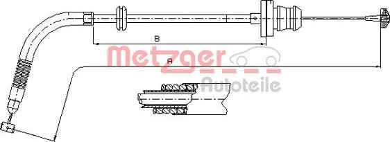 Metzger 413.25 - Тросик газа autosila-amz.com