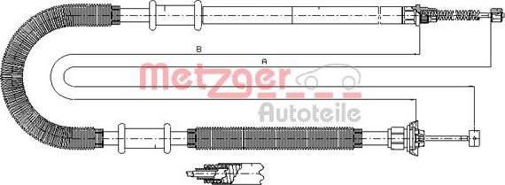 Metzger 641.10 - Тросик, cтояночный тормоз autosila-amz.com