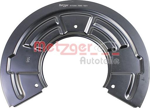 Metzger 6115484 - Отражатель, защита, тормозной диск autosila-amz.com