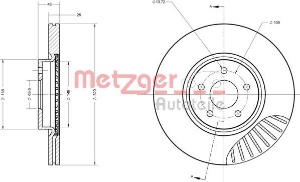 Metzger 6110503 - Тормозной диск autosila-amz.com