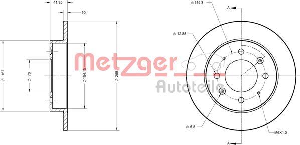 Metzger 6110510 - Тормозной диск autosila-amz.com