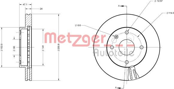Metzger 6110525 - Тормозной диск autosila-amz.com