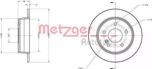 Metzger 6110332 - Тормозной диск autosila-amz.com