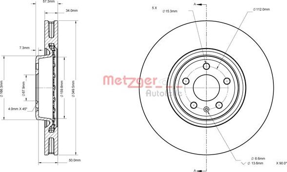 Metzger 6110876 - Тормозной диск autosila-amz.com