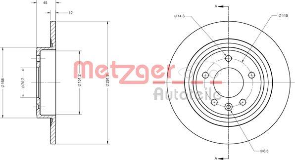 Metzger 6110247 - Тормозной диск autosila-amz.com