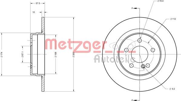 Metzger 6110209 - Тормозной диск autosila-amz.com