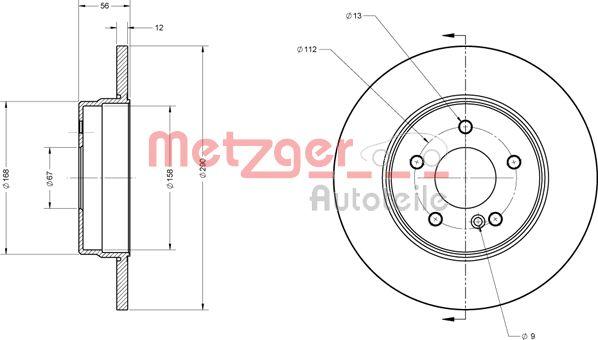Metzger 6110218 - Тормозной диск autosila-amz.com
