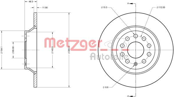 Metzger 6110747 - Тормозной диск autosila-amz.com