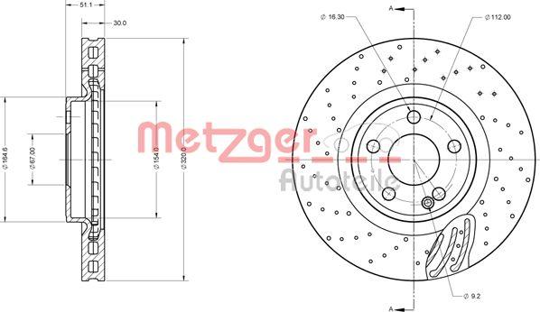 Metzger 6110754 - Тормозной диск autosila-amz.com